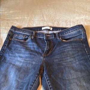 Banana Republic Blue Skinny Jeans with Contrast Stitching